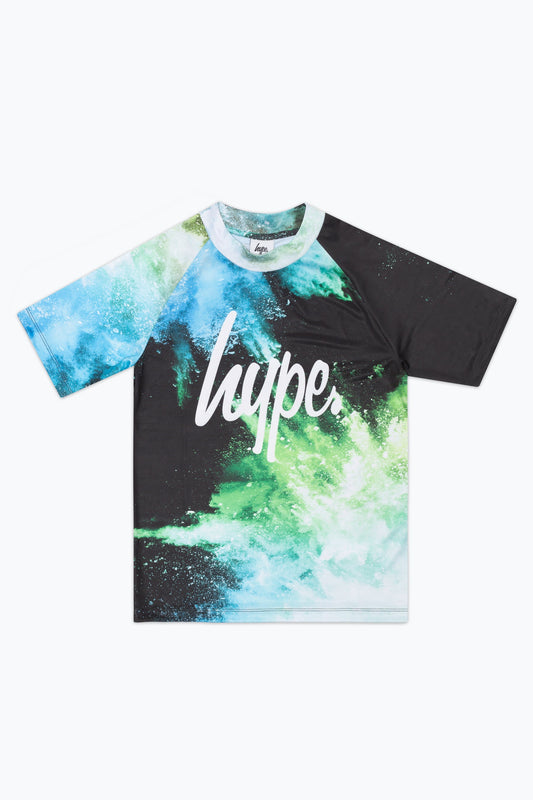 HYPE BOYS GREEN CHALK RASH VEST SWIMWEAR