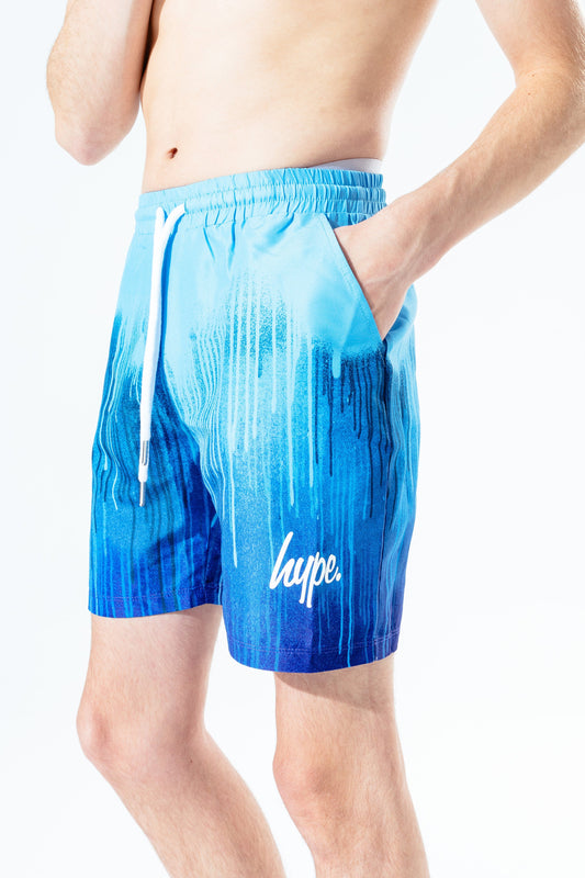 HYPE BOYS BLUE DRIPS SWIM SHORTS