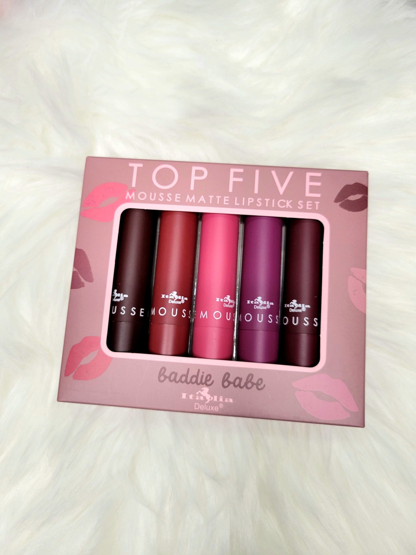 Top Five Mousse Matte Lipstick Set - Baddie Babe