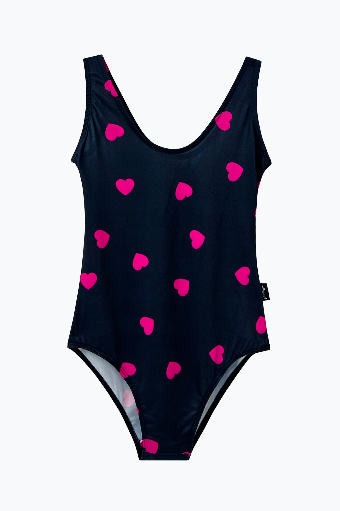 HYPE WOMENS BLACK SCATTER HEART SWIMSUIT