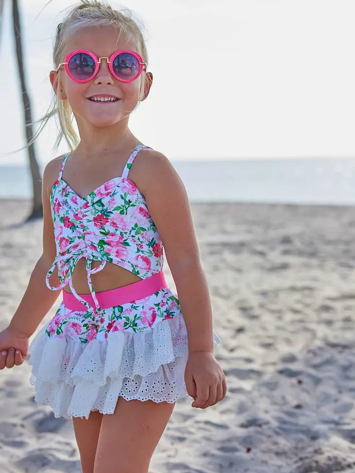 Sunset Floral One Piece Swimsuit