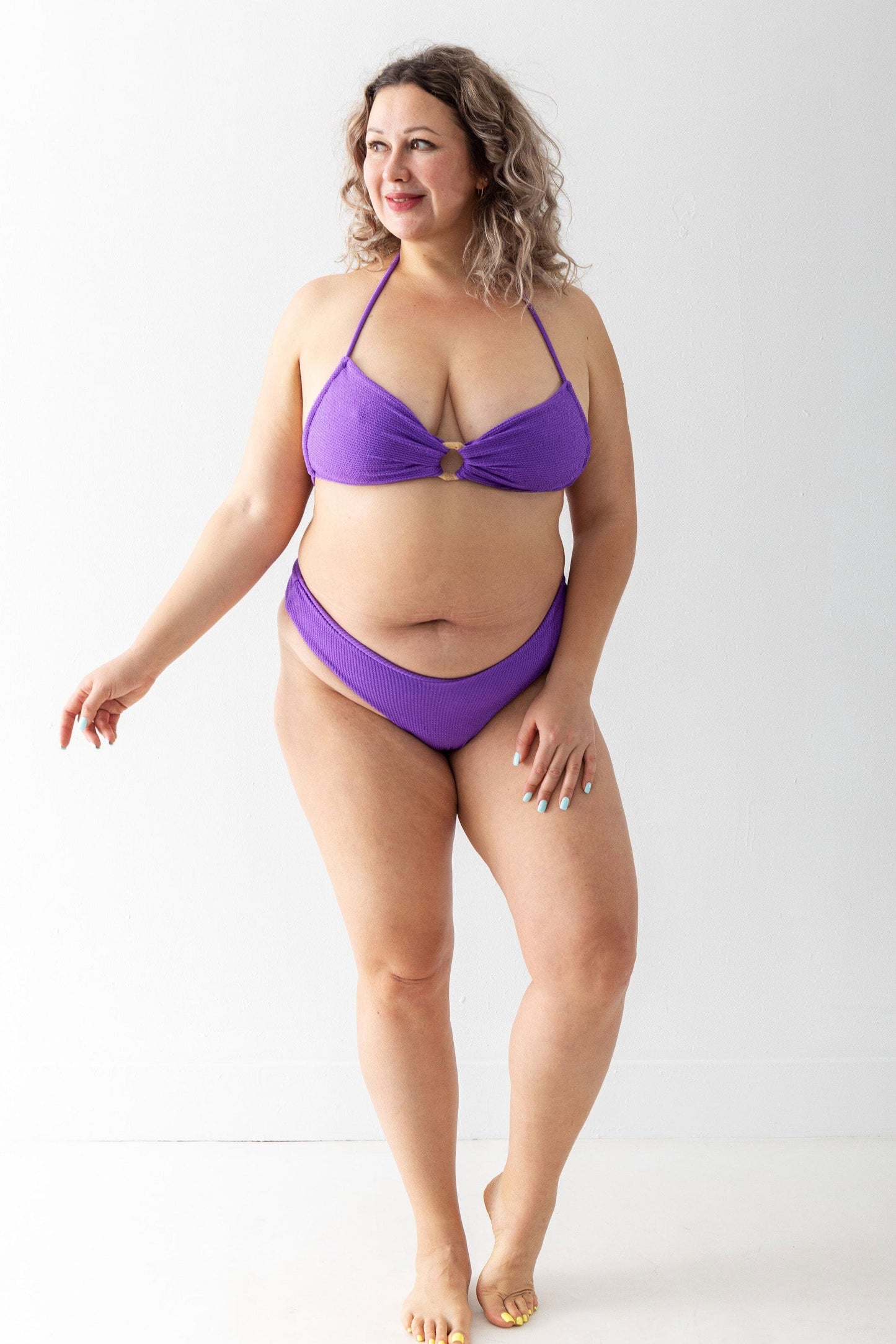 Amethyst Allium Textured Bikini Bottom