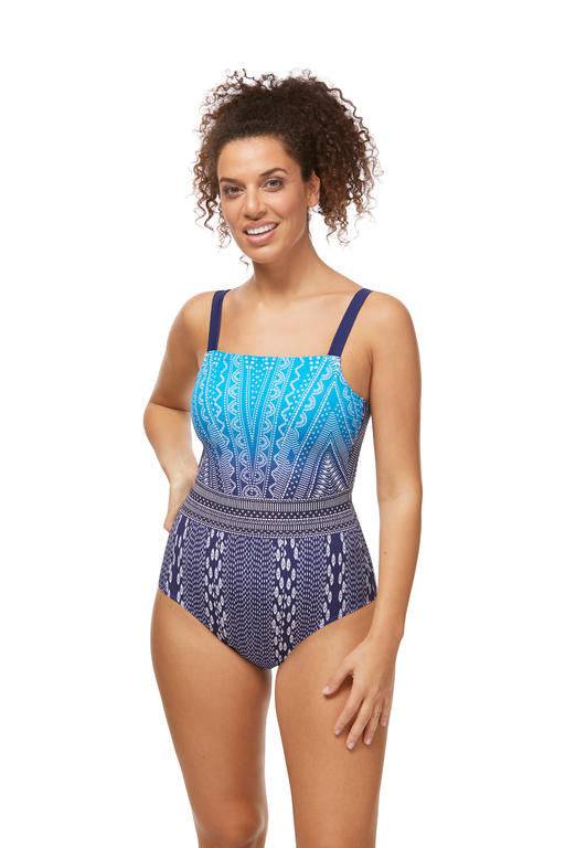 Amoena Bohemian Chic Half-Bodice Swimsuit - Water Blue