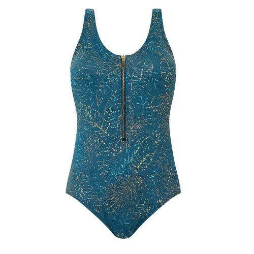 Amoena Futuna One Piece Swimsuit with Zipper Front 10D