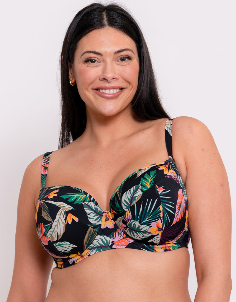 Curvy Kate Cuba Libre Balcony Bikini Top Print Mix