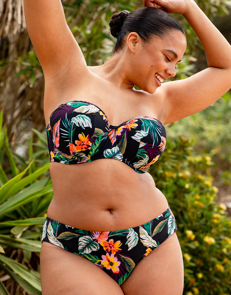 Curvy Kate Cuba Libre Bandeau Bikini Top Print Mix