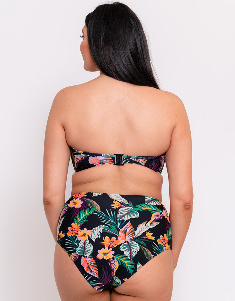 Curvy Kate Cuba Libre Bandeau Bikini Top Print Mix