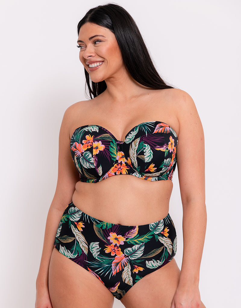Curvy Kate Cuba Libre Bandeau Bikini Top Print Mix