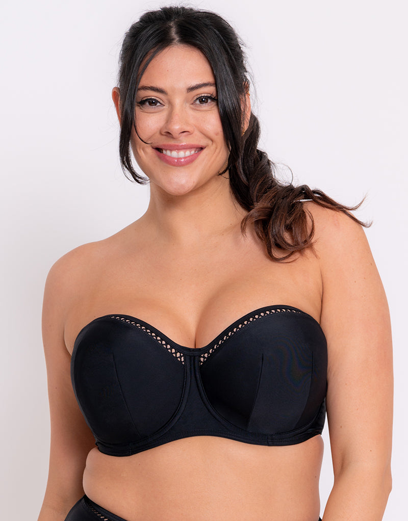 Curvy Kate First Class Bandeau Bikini Top Black