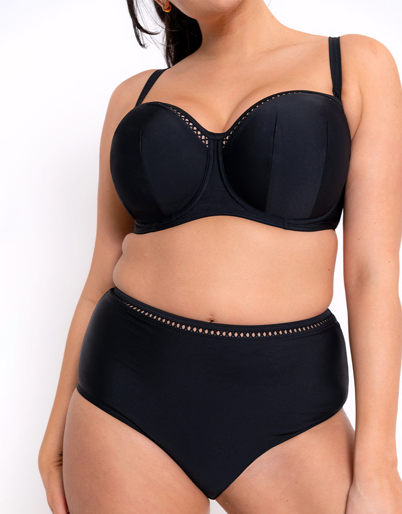 Curvy Kate First Class Bandeau Bikini Top Black