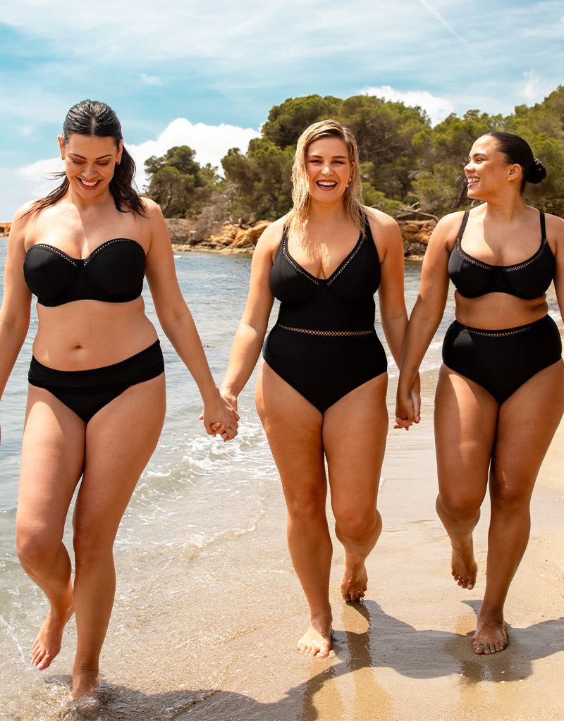 Curvy Kate First Class Bandeau Bikini Top Black