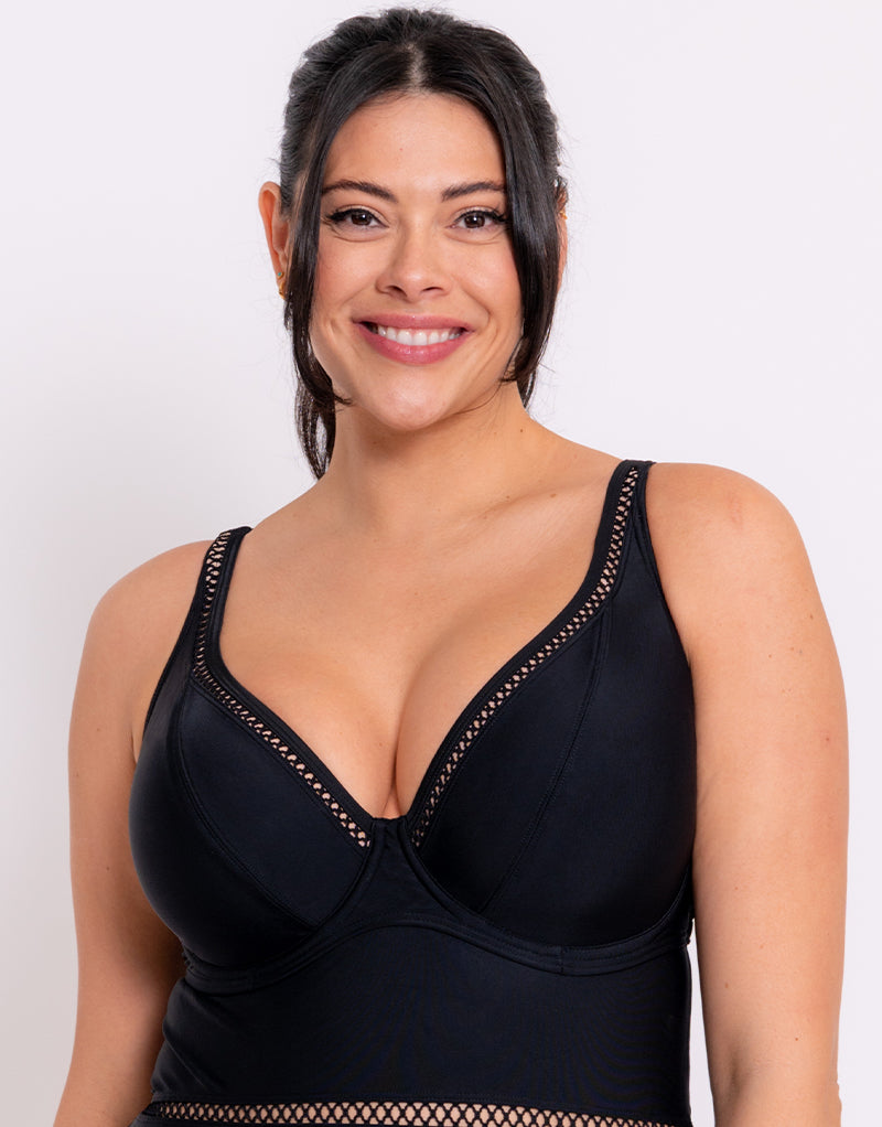 Curvy Kate First Class Plunge Swimsuit Black