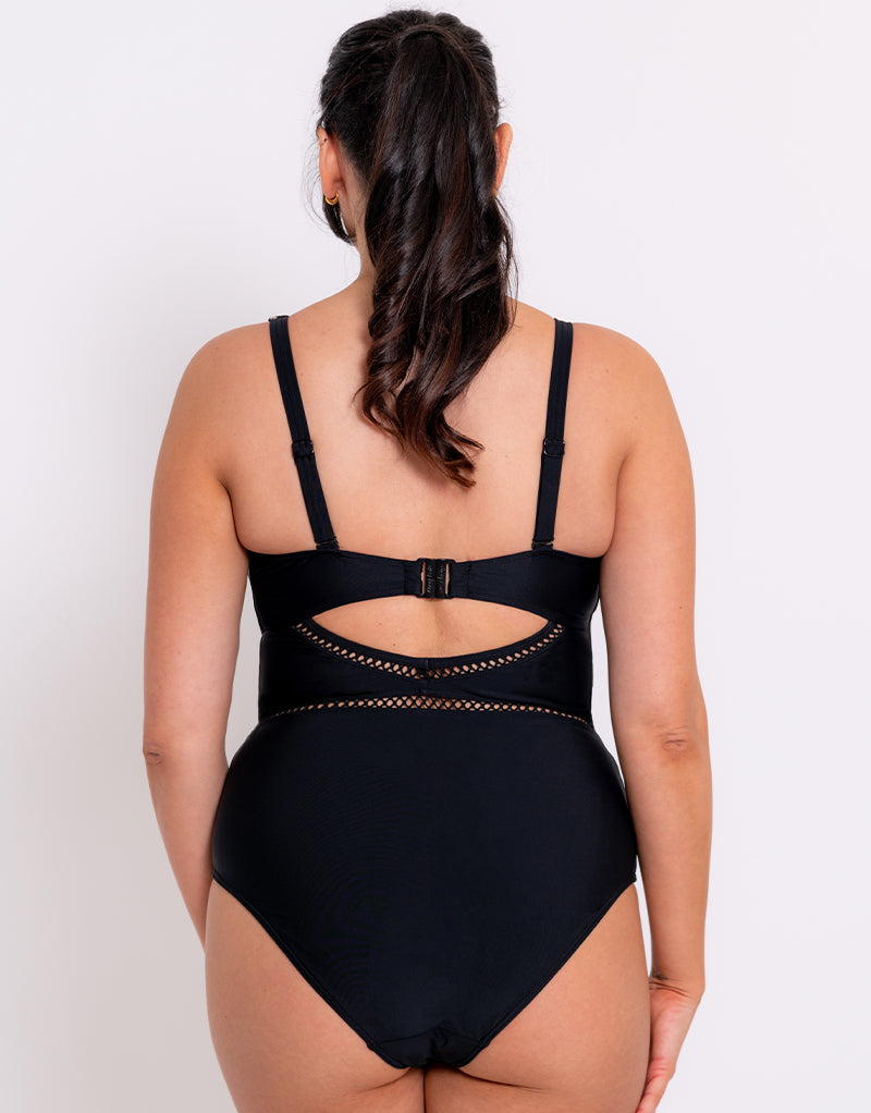 Curvy Kate First Class Plunge Swimsuit Black