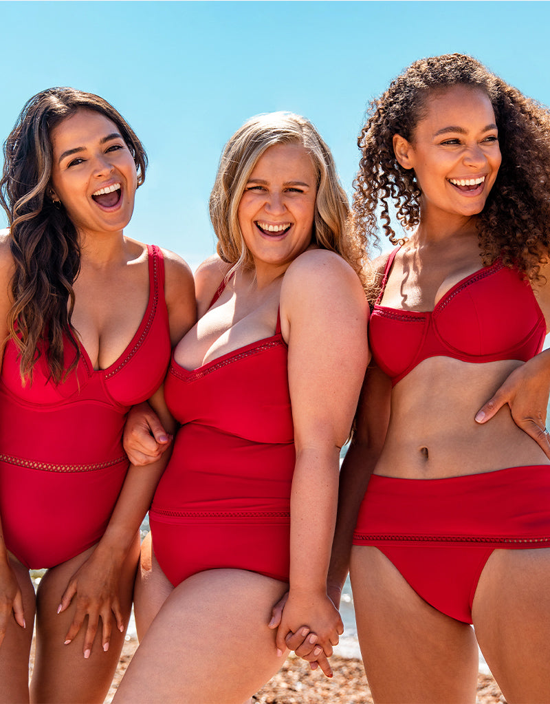 Curvy Kate First Class Tankini Top Red