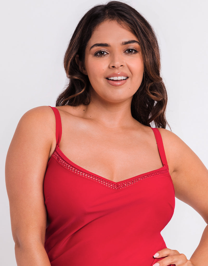 Curvy Kate First Class Tankini Top Red