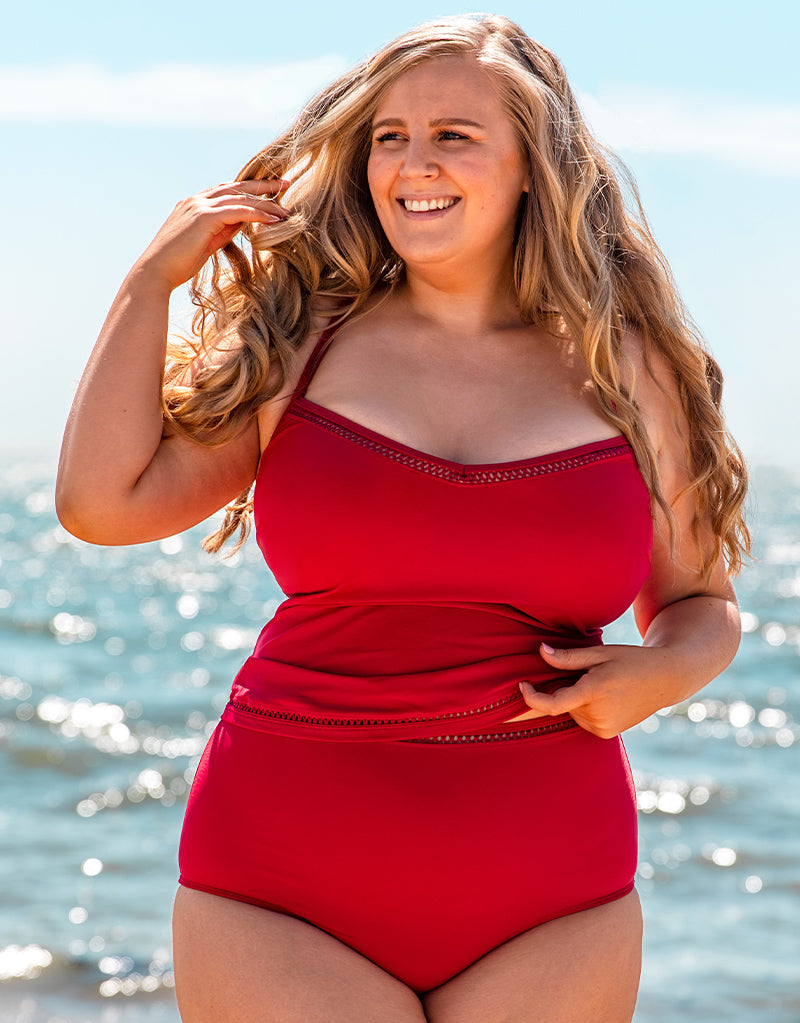 Curvy Kate First Class Tankini Top Red