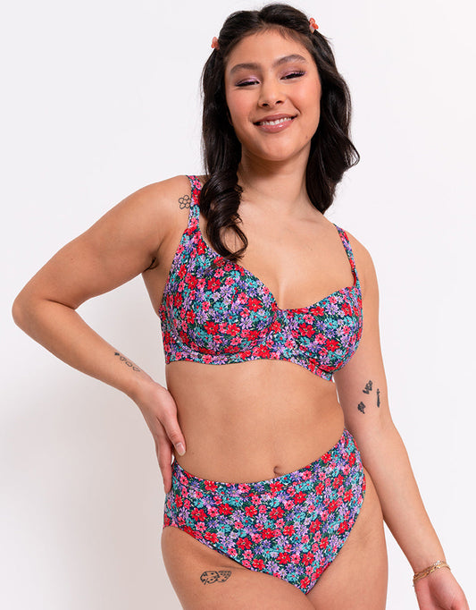 Curvy Kate Kitsch Kate Balcony Bikini Top Floral Print