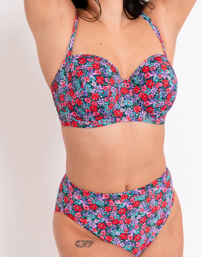 Curvy Kate Kitsch Kate High Waist Bikini Brief Floral Print