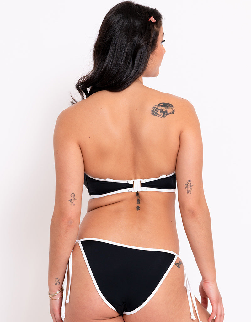 Curvy Kate Minimalist Bandeau Bikini Top Black/White