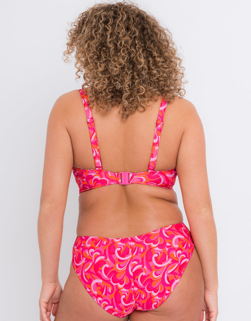 Curvy Kate Retro Wave Non Wired Swimsuit Print Mix