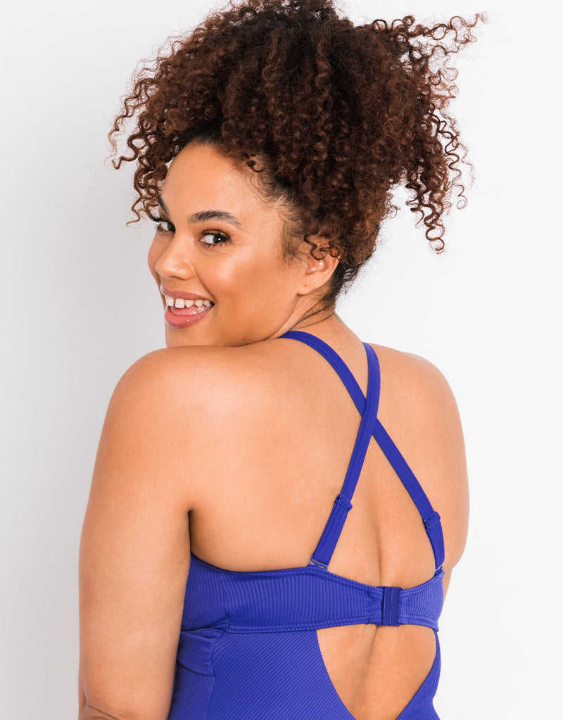 Curvy Kate Twist and Shout Non Wired Swimsuit Ultraviolet