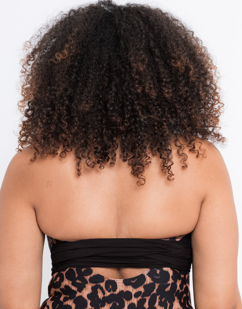 Curvy Kate Wrapsody Bandeau Swimsuit Leopard Print