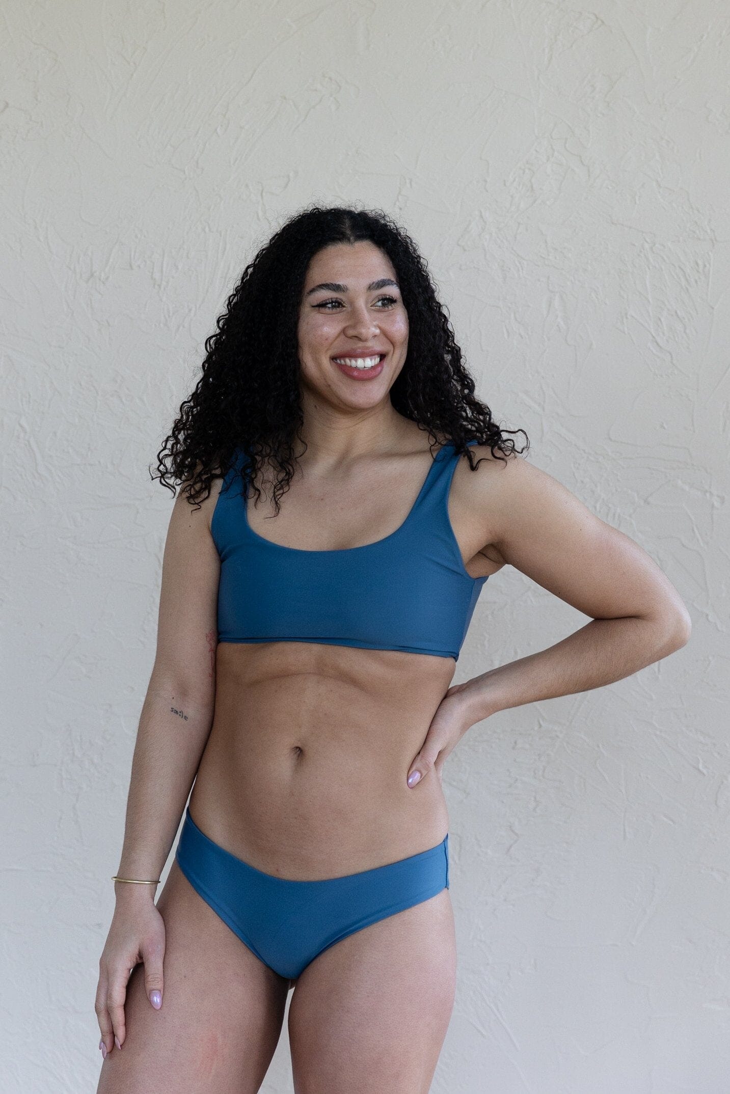 Cleo Square Neck Recycled Bikini Top Swim Tops Saturday Swimwear XS Rain