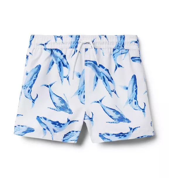 Whale Print Swimtrunks