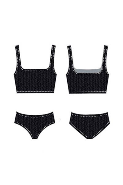 Kids Crinkle Two Piece tankini