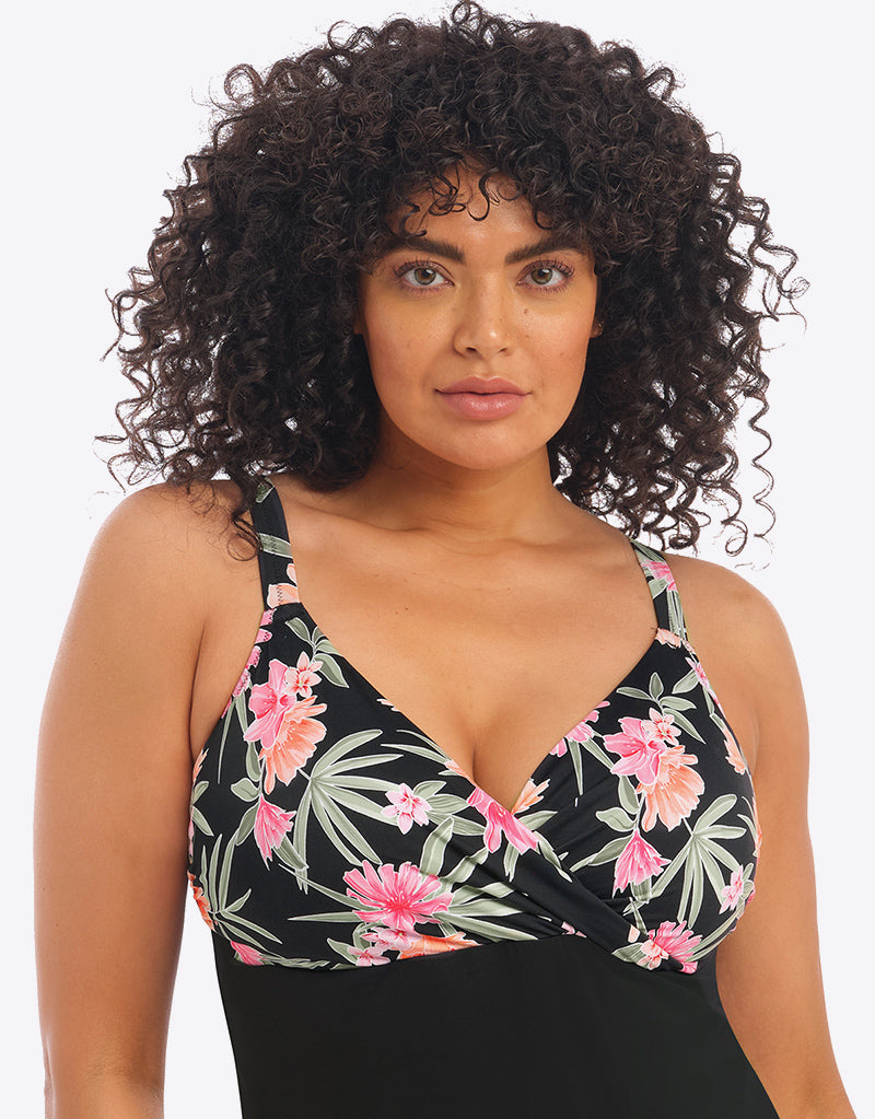 Elomi Dark Tropics Moulded Swimsuit Black