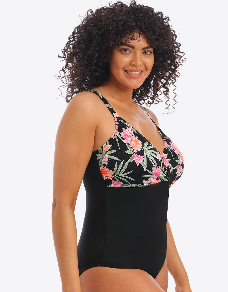 Elomi Dark Tropics Moulded Swimsuit Black