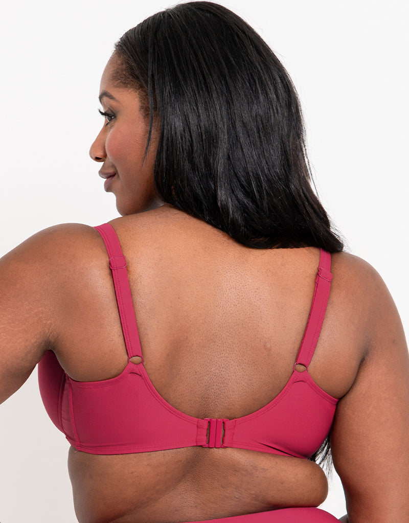 Flirtelle Verona Beach Padded Balcony Bikini Top Crimson