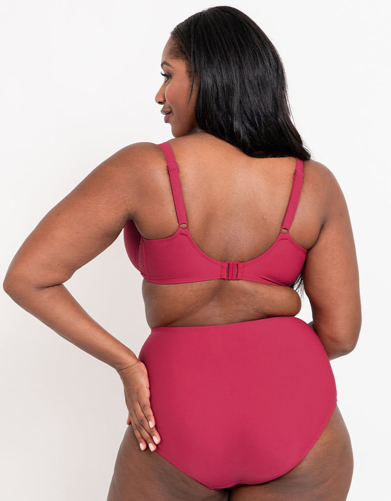 Flirtelle Verona Beach Padded Balcony Bikini Top Crimson