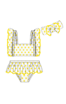 Yellow Polka Dot Bikini Swimsuit