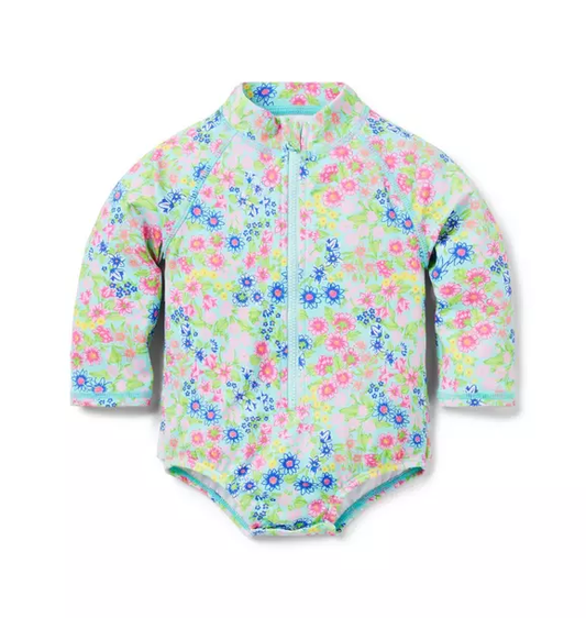 Multicolor Ditsy Floral L/S Rashguard