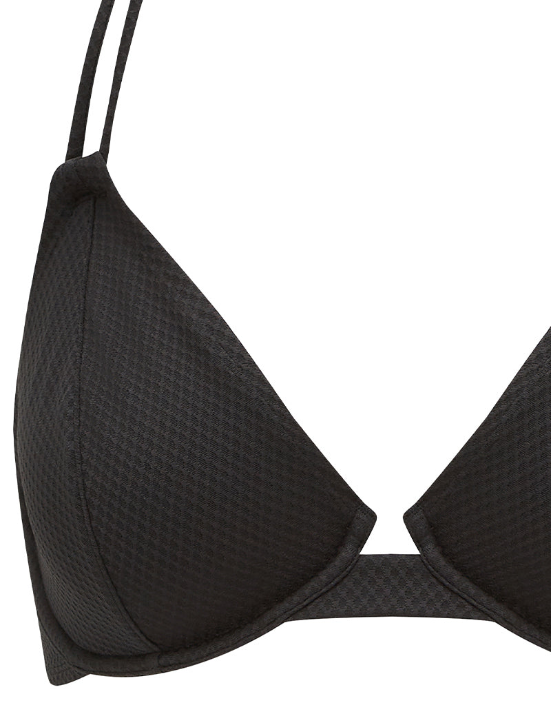 Miss Mandalay Christina Halter Bikini Top Black