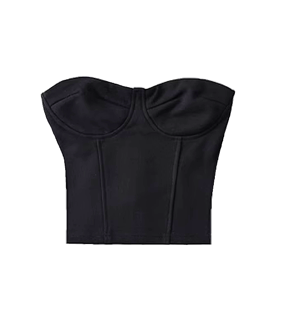 My Demon Do Do-hee (Kim Yoo-jung) Inspired Top and Skirt Set 001 - S / Cropped Bustier Top (Pls Size Down If Not Busty) / Does not come