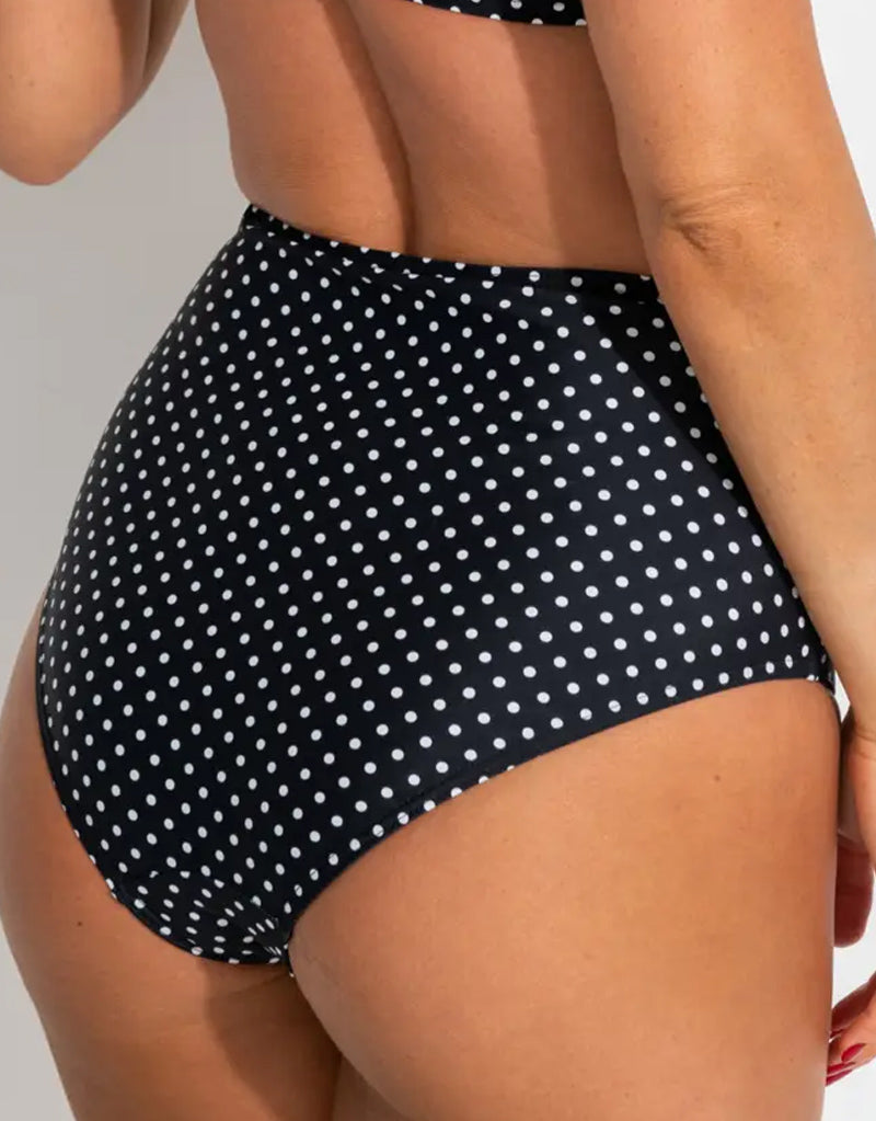 Pour Moi Sicily High Waist Bikini Brief Black/White