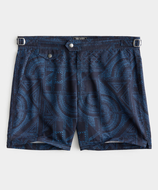Riviera Swim Short in Cyber Print