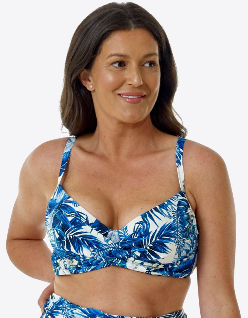 Seaspray Capri Balcony Bikini Top Blue