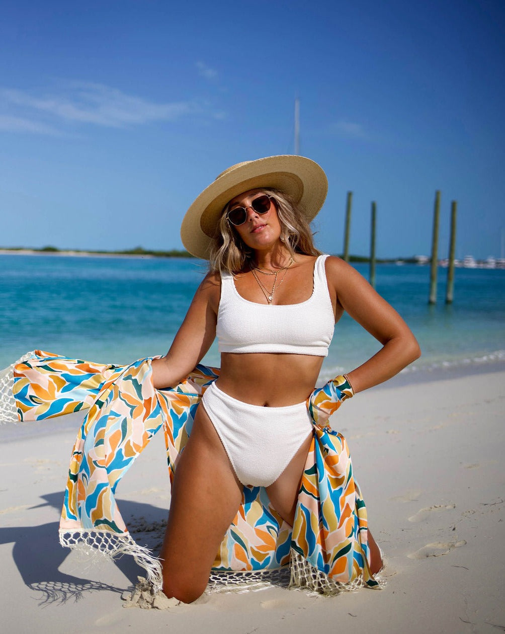 Ivory % Malibu Scrunch High Waisted Bikini Bottom-4