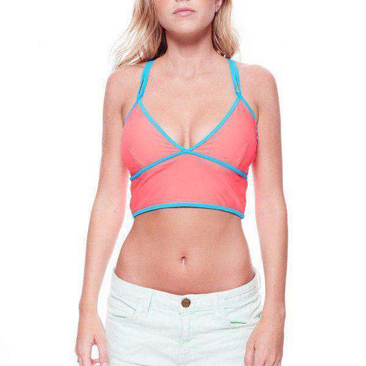 Alexa Boobypack in Coral with Blue Piping by Boobypack - Country Club Prep